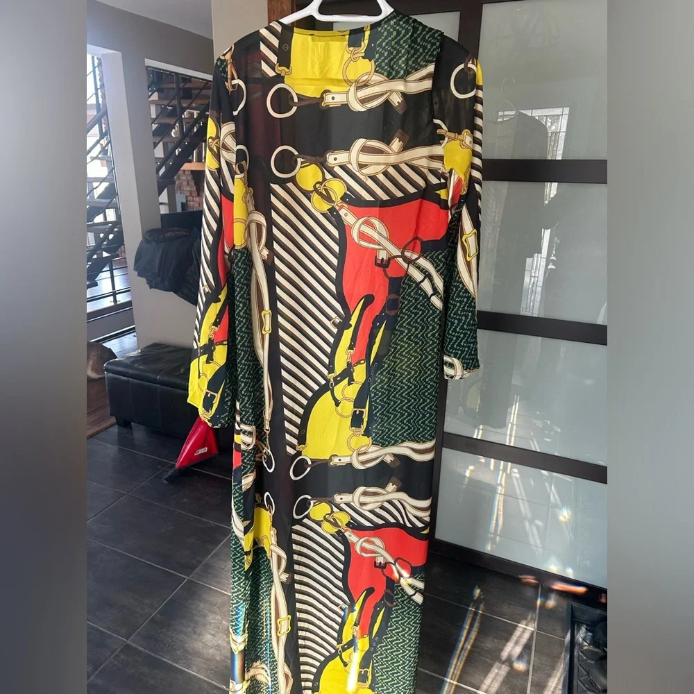 Swimsuit + Cover Robe Multicolor chains - Picture 2 of 4